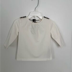 Burberry Cream Long Sleeve Kids Top